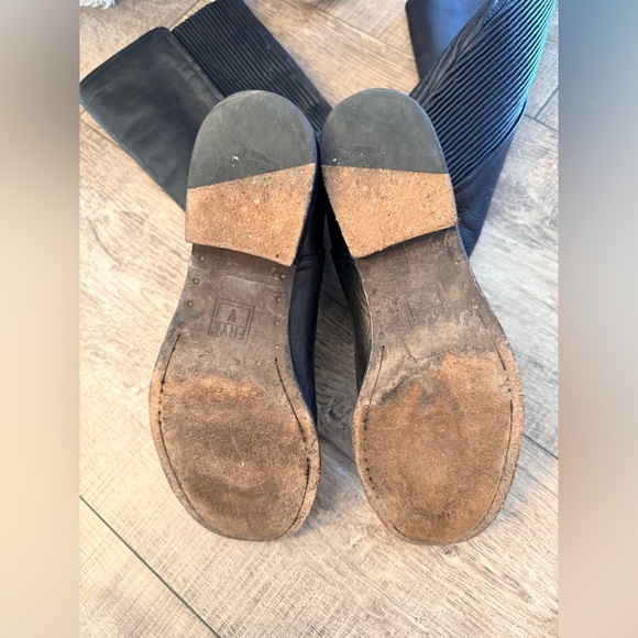 Frye Melissa Scrunch Tall Riding Boots Black Size 8 - Picture 9 of 9